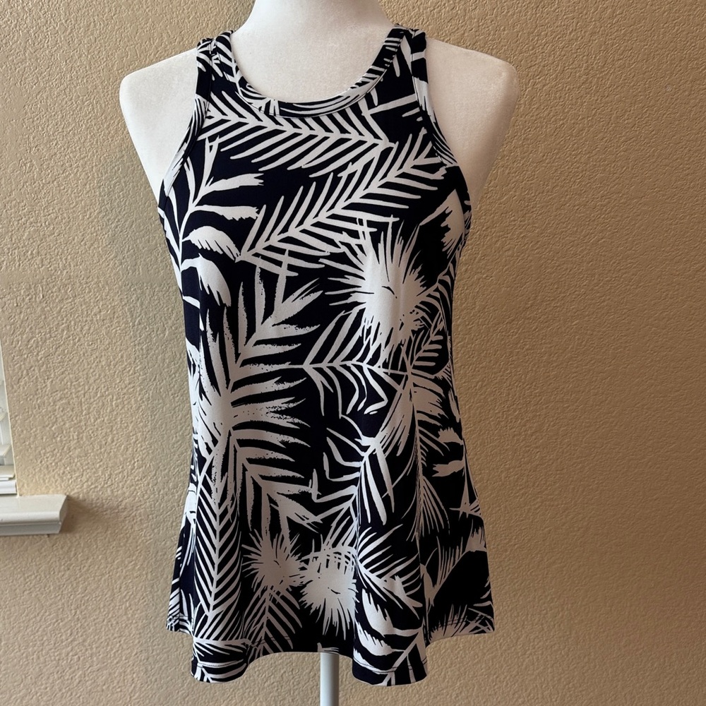 Veronica M Monochrome Palm Tank Top